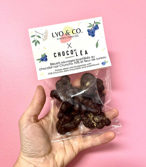 Chocolate-covered wild blueberries