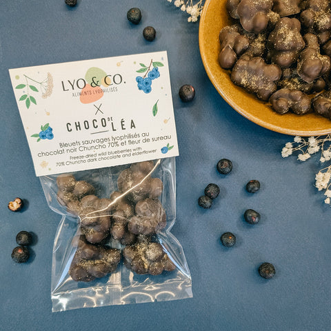 Chocolate-covered wild blueberries