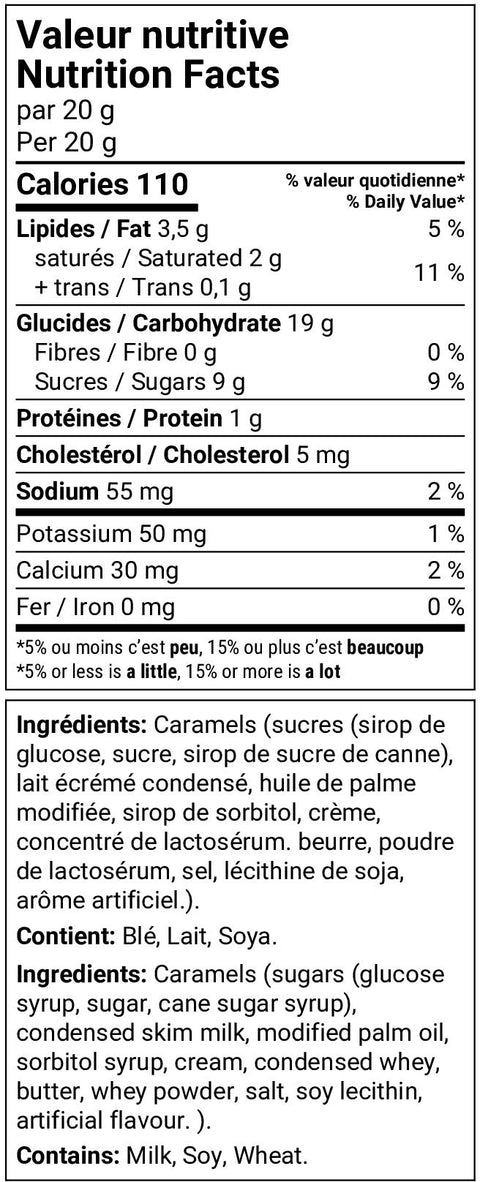Crunchy caramels